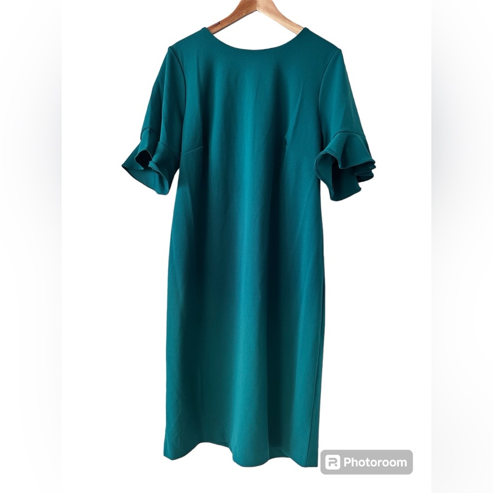 💙💚 NWT! Teal CALVIN KLEIN Flutter Sleeve Dress - Size 22W